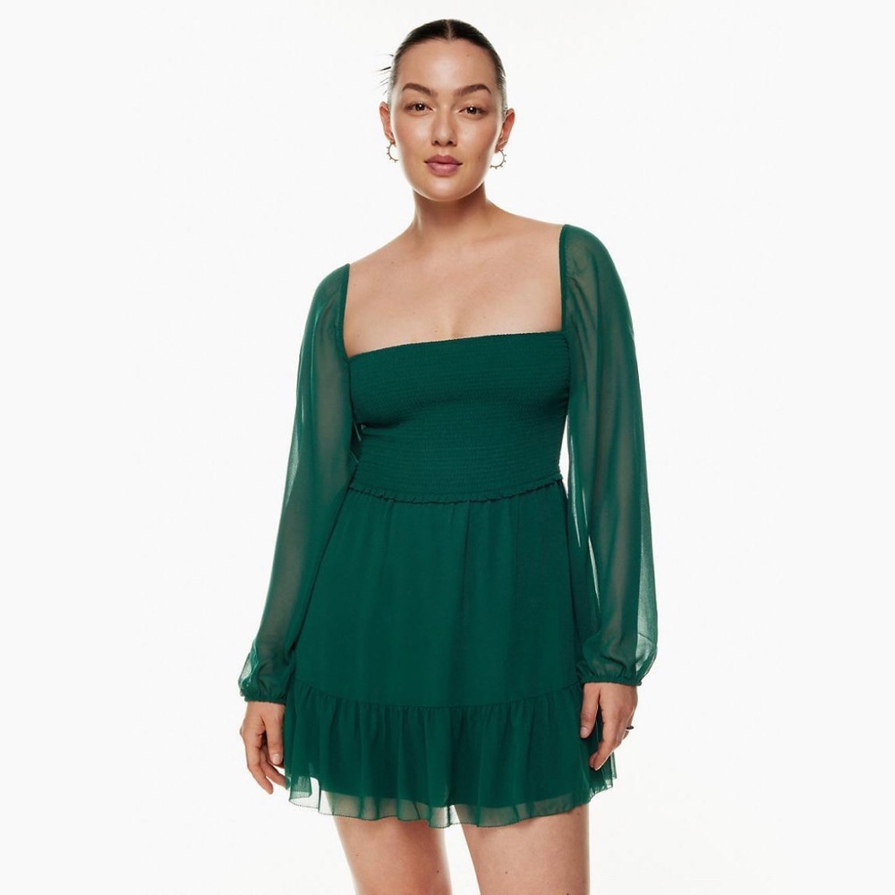 Aritizia Wilfred Tempest Mini Dress - Aventurine Green (NWT, Size L) - Picture 5 of 12